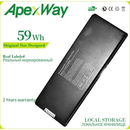 Apexway A1181 Black Laptop Battery for Apple MacBook 13" A1185 MA561 MA561FE/A MA561G/A MA254 MA699 MA700 661-4703 59WH 10.8V
