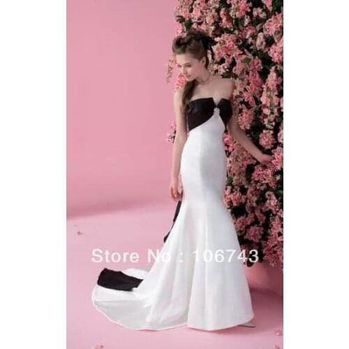 Free shipping 2018 hot sale Sexy real picture sweet princess Custom handmade bow mermaid prom bridal gown bridesmaid dresses