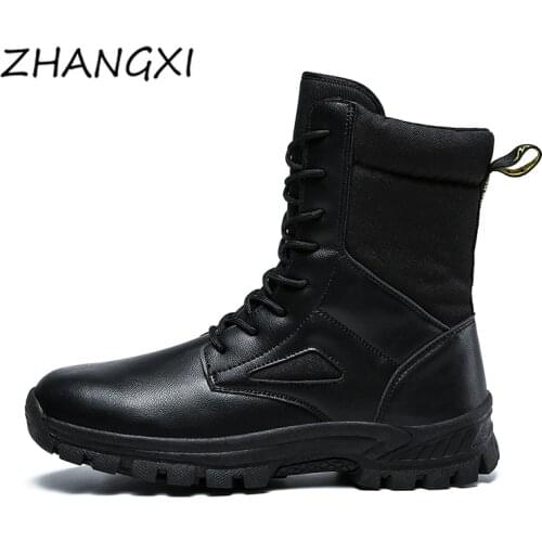 Ankle Boots Men High Quality Brand Military Leather Boots Special Force Tactical Desert Combat Mens Boots Outdoor Shoes Zapatos