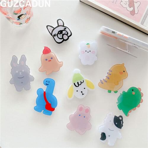 Cute Cartoon Dinosaur Bear Rabbit Phone Grip Fold Stand Phone Ring Holder Griptok for IPhone Samsung Huawei Kickstand Bracket