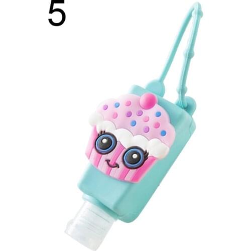 Hand Sanitizer Silicone Bottle Holder 30ml Cartoon Fruit Ice Cream Shape Water-Free Hand Sanitizer Bottle Holder A1