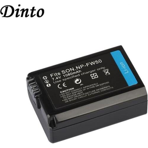 Dinto 1pc 1080mAh NP-FW50 NPFW50 Rechargeable Li-ion Digital Camera Battery for Sony NEX-3 5C 5N C3 a33 a35 a55 NP FW50