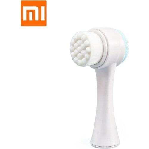 For Xiaomi Double Sided Silicone Face Brush Household Hand Cleaning Brush Makeup Remover Cleanser Massage Cleaning Tool
