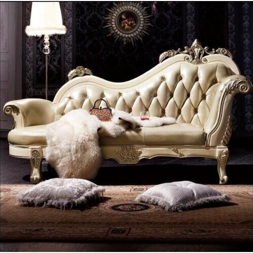 Hot Sale Sofa French Design leather Couches living room furniture Sofa chaise lounge 1968