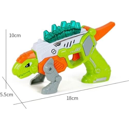 18*5.5*10cm dinosaur sound and light deformation Gun Pistol Toy for Kids Adult Squirt Toy Party Outdoor AA06