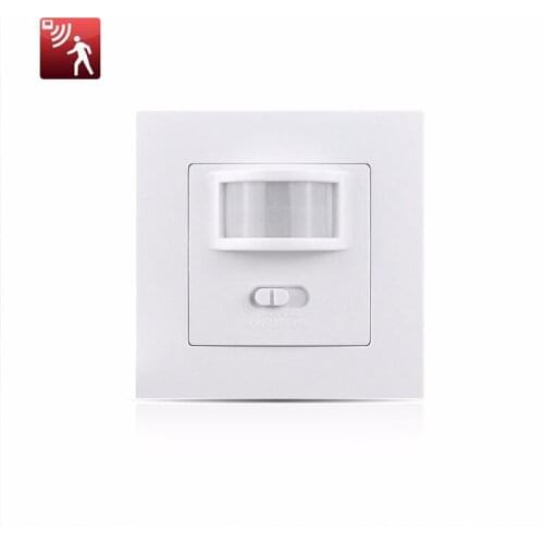 Human Body Infrared Induction Switch 220-240V/AC Home Lighting Switch Auto On / Off Pyrolysis Sensor Wall Embedded Panel Sensor