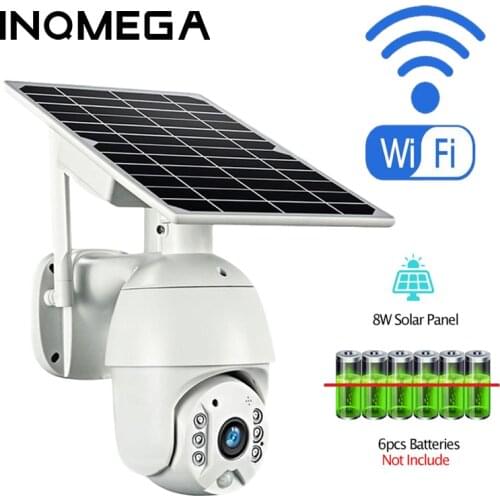 INQMEGA WIfi 1080P HD Solar Panel Wifi Version Outdoor Smart Home Two-way Voice Intrusion Alarm Surveillance Waterproof CCTV Cam