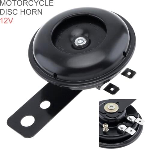 Black Universal 105db Loud Bicycle Motorcycle Horn Scotter Bracket Waterproof for Scooters Moped ATV Go-Karts Vespas Motorcycle