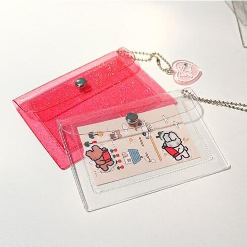 Fashion Men Credit Card Bag Transparent Waterproof Pvc Women Card Case Business Card Holder Id Card Mini Wallet Girls Coin Purse