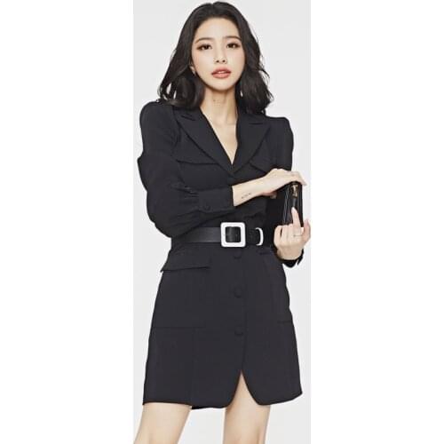 Fashion women comfortable elegant black simple mini dress new arrival temperament party thick warm cute sexy v-neck a-line dress