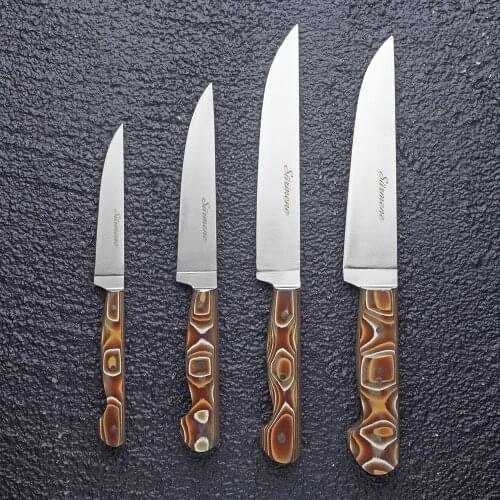 100% Handmade 4 Piece Kitchen Knife Sets for Household Daily Use at Home,Restaurants, Cafes