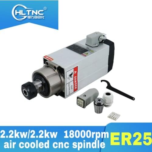 New GDZ93X82-2.2 ER25 2200W/2.2kw 18000rpm air cooled cnc spindle motor+1set ER25 collet for CNC milling machine
