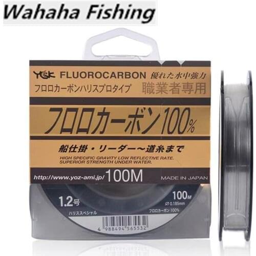 Original YGK 100M Super Strong Fluorocarbon Carbon Line Front Wire-way Transparent Filamentous Hot Sale Lure Line