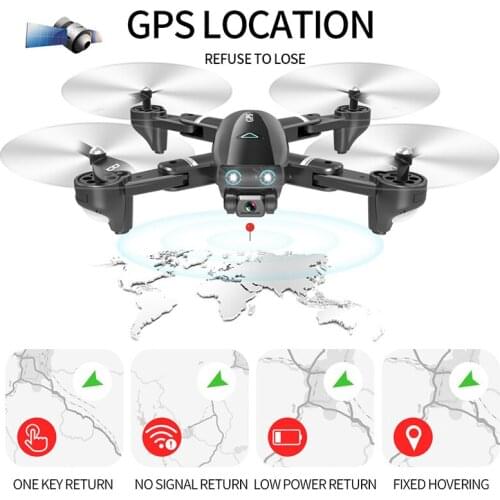 RC Drone With Camera 4K WiFi FPV RC Helicopter Headless Mode Foldable Drones GPS Positioning Professional RC Quadcopter TOY Gift