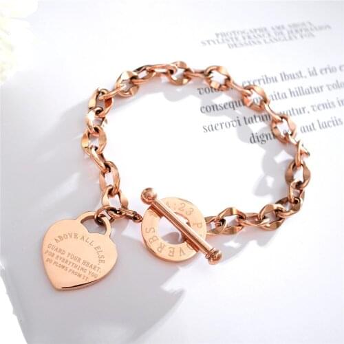 Luxurious Stainless Steel Silver Rose Gold Color Geometric Decoratiing Bracelets Elegant Vintage Bracelet Jewelry Gift for Women