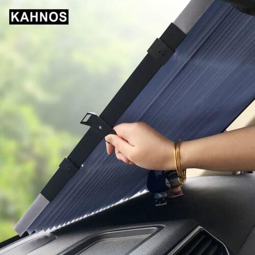 Car Retractable Curtain With Uv Protection Sunshade Car Window Sunshade Upgarde Retracta'ble SUV Truck Car Front Windshield