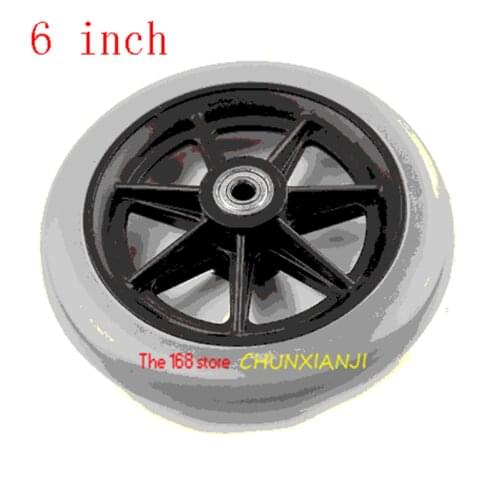 High performance 6 inch tubelss tire 150MM Scooter non-Inflation Wheel With plasctic Hub Electric Scooter 6 Inch solid tyre