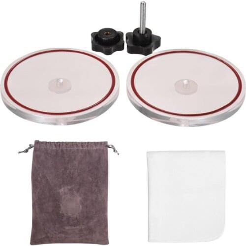 LP Vinyl Record Cleaner Clamp Vinyl Record Lable Saver Protector Waterproof Acrylic Clean Tool