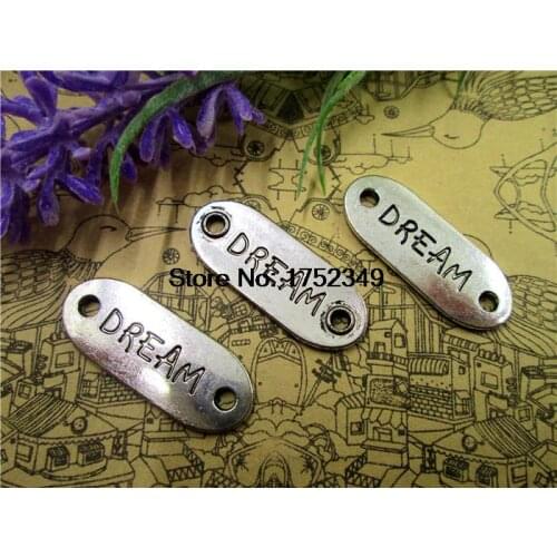 15pcs-- Dream Charms Antique tibetan silver Dream Connector Charm Pendants 13x33mm