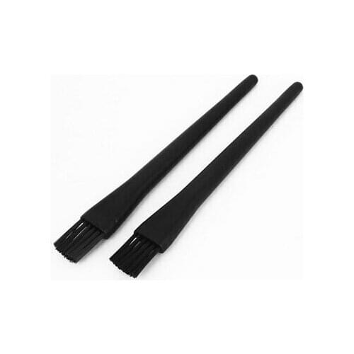 18mm x 16mm Black Plastic Round Grip Anti Static ESD Brush x 2