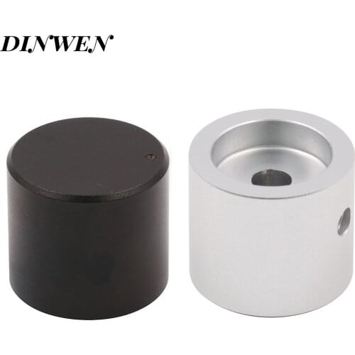 25*22mm Machined Solid Aluminum Volume Potentiometer knob HIFI Car Audio Tube Headphone AMP Sound Control Cap Button