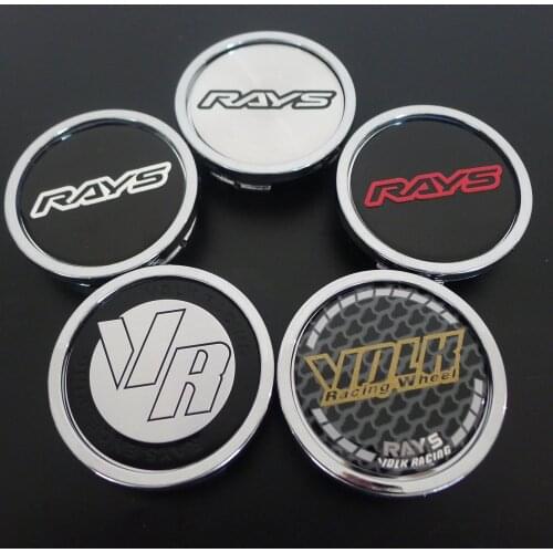 4pcs 58mm Wheel Center Caps Hub for Volk Rays Racing VR 52mm Rims Cover Logo Emblem Badge Car Styling Accessories