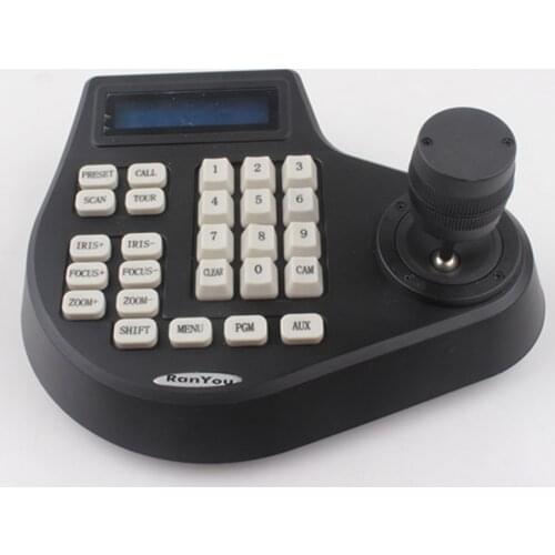 4D Joystick CCTV Keyboard Controller for PTZ Speed Dome Camera. strong anti-jamming and long-distance transmission