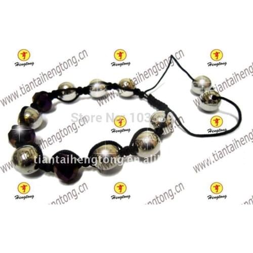 Free shipping 3pcs/lot purple color crystal beaded bracelet custom bracelet special offer