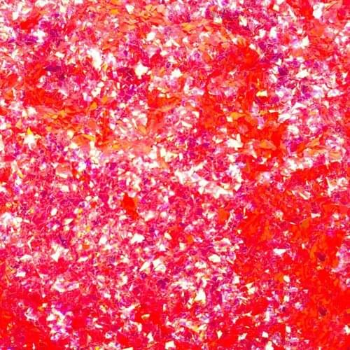 Iridescent Red Nail art Glitter Flakes 50g Refill Bag -Unicorn Dandruff Micro Flakes Cosmetic, 7 COLOR CHOICES, Nail Glitter