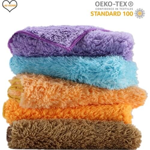 Efficient Super Absorbent Microfiber Cleaning Cloth Kitchen Anti-grease wiping rags home washing dish kitchen Cleaning towel rag