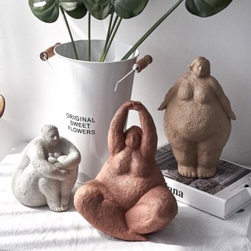 Europe Woman Sculptures Home Decoration Accessories Abstract Model Figures Female Statues For Decoration Living Room Decoration
