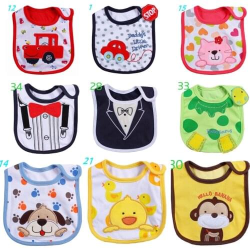 Cotton Baby Bib Infant Saliva Towels Baby Waterproof Bibs Newborn Wear Cartoon Accessories