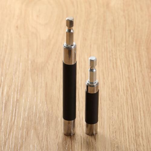 2pc 80mm 120mm Magnetic Socket Bar 1/4" Hex Shank Zinc Alloy Socket Extension Bar Socket Drive Extension Connecting Rod Tool Set