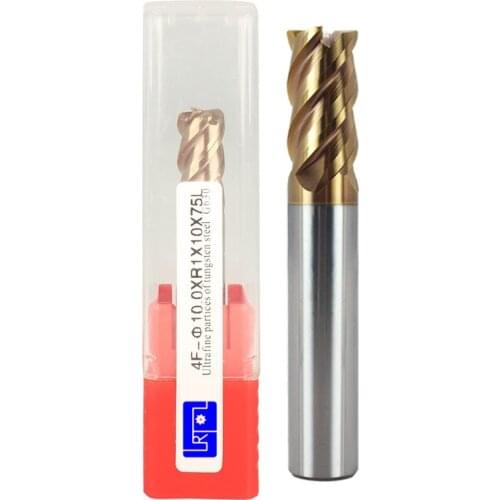 3PCS HRC63 Diameter 4 5 6 8 10 12mm corner radius milling cutters for stainless steel special tungsten of carbide end mill