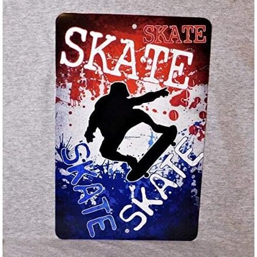 Metal Sign Skateboarding Skateboarder Sk8 Skateboard Skater Skate Or Die Skating Tricks Aluminum Outdoor Wall Plaque