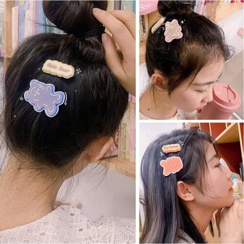 Cute and Colorful Mirror Combo Hairpin Ins Fresh Cartoon Bangs Side BB Clip Sweet Girl Heart Hair Accessories Headdress Women