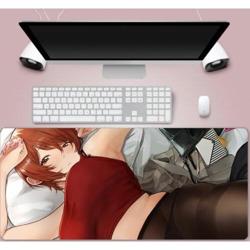 Customized picture girl cute mouse pad kawaii table pad game table pad writing table pad laptop mouse pad office home keyboard p