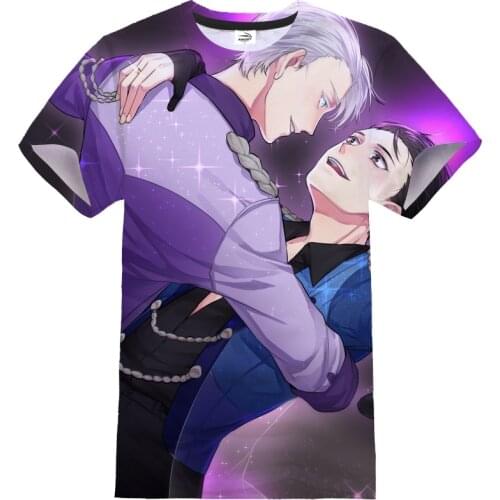 2021 New T-shirt Yuri On Ice 3D Printed Sports Casual T Shirt Anime Boys Fashion Streetwear Men Women Hip Hop Shirt Tops