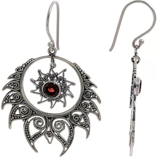 New European and American Fashion Hollow Complex Round Pop Decorative Female Earrings Vintage Charming women