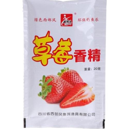1 Bag 20g Strawberry Flavor Additive for Carp Fishing Groundbait Flavors Fishing Bait Making Scent Carp Fishing Feeder Baits
