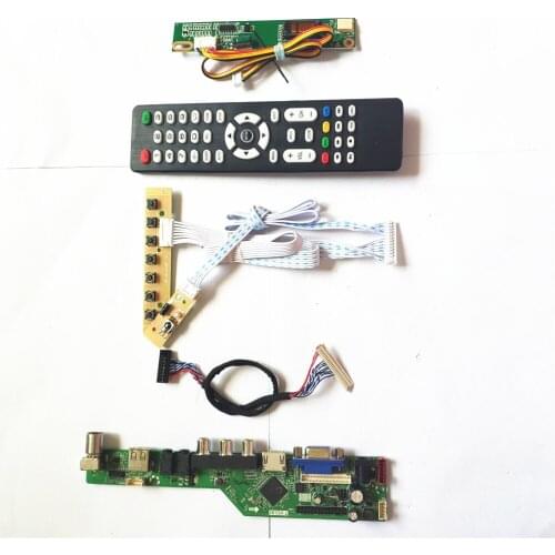 For LP154W02-TL07/TL08 1CCFL 30Pin LVDS LCD Remote+Inverter+keyboard VGA HDMI-Compatible AV USB RF T.V56 controller board