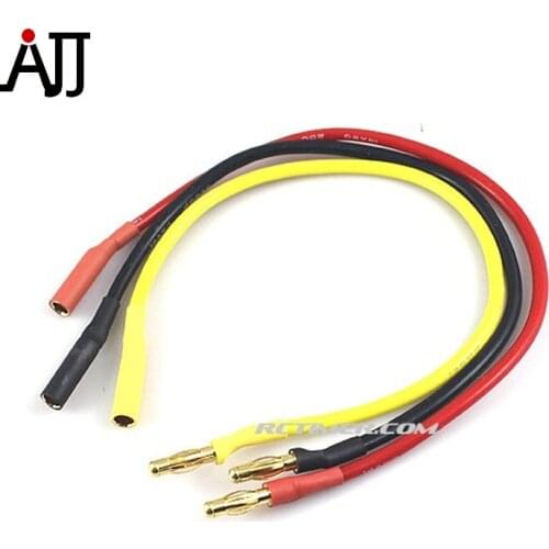 RCTIMER 4mm Male Female Bullet Brushless Motor Extension Lead 210mm Silicone Cables 3pcs/bag AS0094