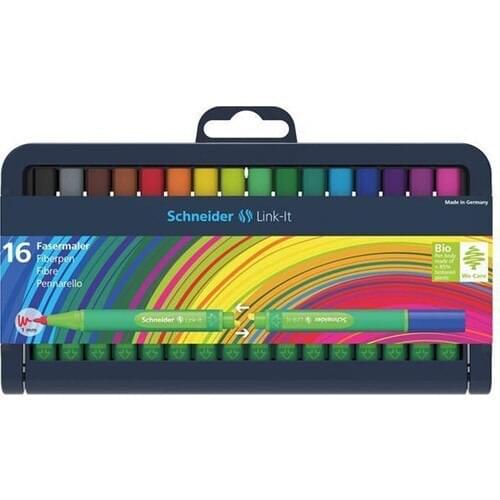 Schneider Link It Fiber Tip Pen 04 mm Set of 16 191292 Sct895
