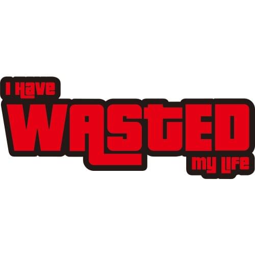 Distressed Retro WATED LIFE letters Cartoon Motorbike Helmet Automobile Tail Window Scratches Cover Stickers Car Styling Decals