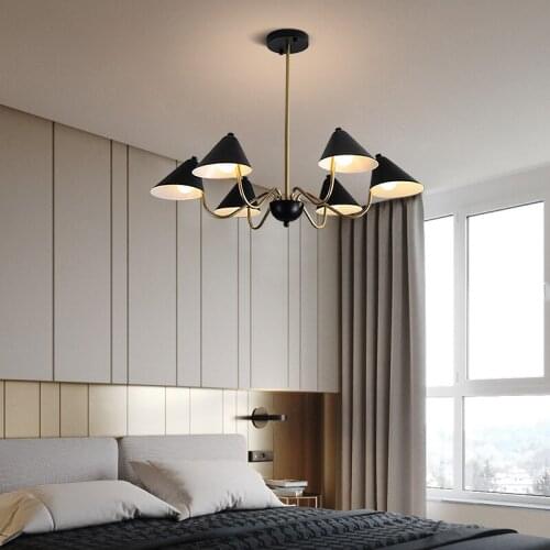Modern Chandelier Bar Lighting living room lamp designer wrought iron chandelier simple bedroom restaurant decorative lamparas