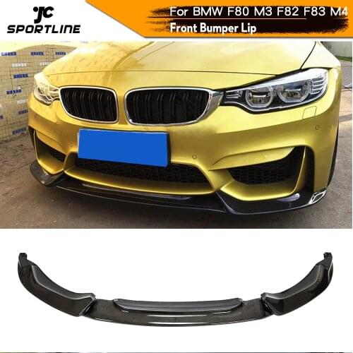 Carbon Fiber Front Bumper Lip Spoiler Splitters for BMW F80 M3 F82 F83 M4 Sedan Coupe Convertible 2014 - 2019