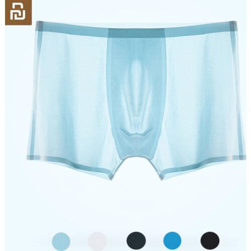 Stock YouPin Cotton Smith Modal Comfortable Boxer Briefs 5 Color Air sense underwear 2 pieces underpants gifts for men