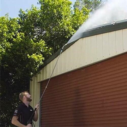 High Pressure Power Washer Wand 15 Inch Stainless Steel 30 Degrees Curved Rod Angled Extension Wand