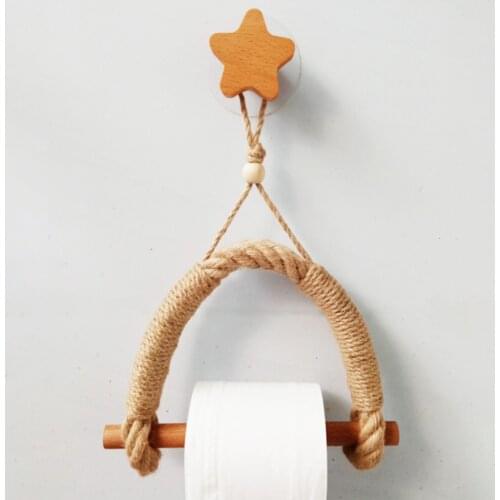 Towel Hanging Rope Toilet Paper Holder Kitchen Bathroom Toilet Paper Holder Storage Rack Suction Cup Wall Mounted Movable Holder