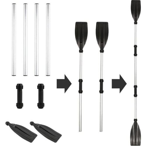 126-136cm 2 Pcs Boat Rafting Paddle Aluminum Alloy Detachable Float Afloat Oars Fitting Canoe Oar Kayak Boating Accessories